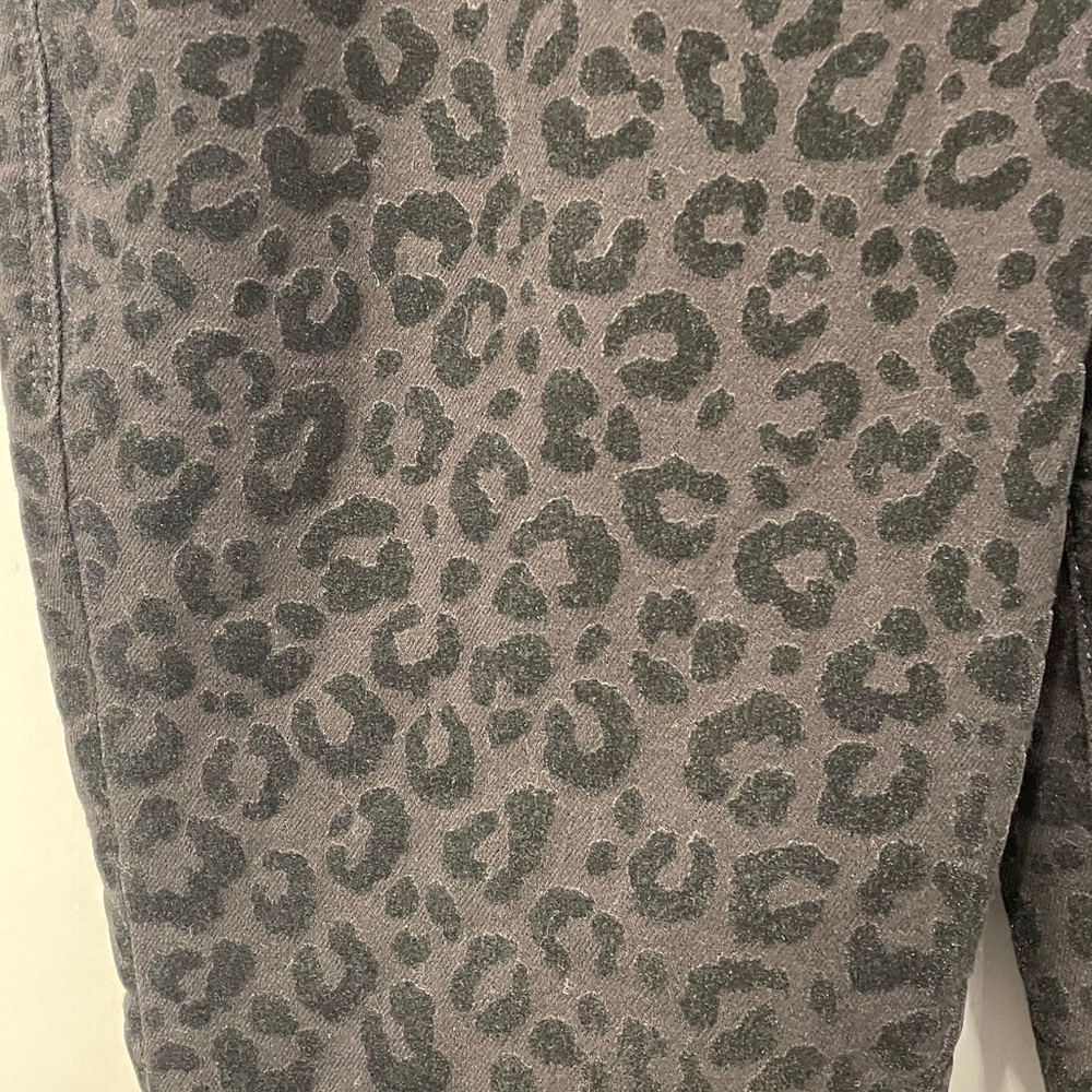 Rock & Republic Black Skinny Leopard Print Jeans Size 14 - Picture 4 of 9